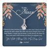 Alluring Beauty Necklace 14K White Gold Finish | 1 | Personalized To My Niece Necklace From Aunt Auntie You Will Always Be My Baby Niece Jewelry Birthday Graduation Christmas Customized Gift Box Message Card | teecentury