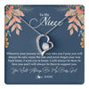 Forever Love Necklace 14K White Gold Finish | 1 | Personalized To My Niece Necklace From Aunt Auntie You Will Always Be My Baby Niece Jewelry Birthday Graduation Christmas Customized Gift Box Message Card | teecentury