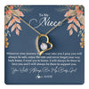 Forever Love Necklace 18K Yellow Gold Finish | 1 | Personalized To My Niece Necklace From Aunt Auntie You Will Always Be My Baby Niece Jewelry Birthday Graduation Christmas Customized Gift Box Message Card | teecentury