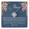 Love Knot Necklace 14K White Gold Finish | 1 | Personalized To My Niece Necklace From Aunt Auntie You Will Always Be My Baby Niece Jewelry Birthday Graduation Christmas Customized Gift Box Message Card | teecentury