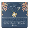 Love Knot Necklace 18K Yellow Gold Finish | 1 | Personalized To My Niece Necklace From Aunt Auntie You Will Always Be My Baby Niece Jewelry Birthday Graduation Christmas Customized Gift Box Message Card | teecentury