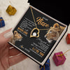 Forever Love Necklace 18K Yellow Gold Finish | 2 | Personalized To My Niece Necklace From Aunt Auntie You Will Never Lose Lion Niece Birthday Gifts Graduation Christmas Customized Gift Box Message Card | teecentury