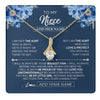 Alluring Beauty Necklace 18K Yellow Gold Finish | 1 | Personalized To My Niece Necklace From Aunt Proud Of You Birthday Gifts For Niece Jewelry Gifts Graduation Christmas Customized Gift Box Message Card | https://teecentury.