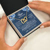 Interlocking Hearts Necklace 18K Yellow Gold Finish | 2 | Personalized To My Niece Necklace From Aunt Proud Of You Birthday Gifts For Niece Jewelry Gifts Graduation Christmas Customized Gift Box Message Card | https://teecentury.