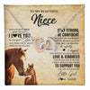 Interlocking Hearts Necklace Stainless Steel & Rose Gold Finish | 1 | Personalized To My Niece Necklace From Aunt Uncle Always Remember I Love You Horse Niece Birthday Jewelry Graduation Christmas Customized Gift Box Message Card | teecentury