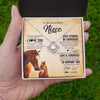 Love Knot Necklace 14K White Gold Finish | 2 | Personalized To My Niece Necklace From Aunt Uncle Always Remember I Love You Horse Niece Birthday Jewelry Graduation Christmas Customized Gift Box Message Card | teecentury