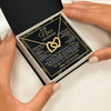 Interlocking Hearts Necklace 18K Yellow Gold Finish | 2 | Personalized To My Niece Necklace From Aunt Uncle Auntie I Love You Gift For My Niece Birthday Gifts Graduation Christmas Customized Gift Box Message Card | teecentury.myshopify