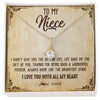 Alluring Beauty Necklace 18K Yellow Gold Finish | 1 | Personalized To My Niece Necklace From Aunt Uncle Auntie I Love You With All My Heart Niece Birthday Christmas Jewelry Customized Gift Box Message Card | teecentury