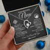 Forever Love Necklace 14K White Gold Finish | 2 | Personalized To My Niece Necklace From Aunt Uncle Auntie I Wish You The Strength Niece Birthday Graduation Inspirational Customized Gift Box Message Card | teecentury.myshopify