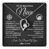 Forever Love Necklace 14K White Gold Finish | 1 | Personalized To My Niece Necklace From Aunt Uncle Auntie I Wish You The Strength Niece Birthday Graduation Inspirational Customized Gift Box Message Card | teecentury.myshopify
