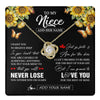Love Knot Necklace 18K Yellow Gold Finish | 1 | Personalized To My Niece Necklace From Aunt Uncle Auntie You Will Never Lose Sunflower Niece Birthday Gifts Graduation Christmas Custom Gift Box Message Card | teecentury.myshopify