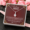 Alluring Beauty Necklace 14K White Gold Finish | 2 | Personalized To My Niece Necklace From Aunt Uncle Auntie You'll Always Be My Niece Birthday Christmas Jewelry Customized Gift Box Message Card | teecentury.myshopify
