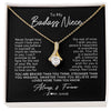 Alluring Beauty Necklace 18K Yellow Gold Finish | Personalized To My Niece Necklace From Aunt Uncle Never Forget How Much I Love You Niece Jewelry Birthday Christmas Graduation Customized Gift Box Message Card | teecentury