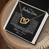 Interlocking Hearts Necklace 18K Yellow Gold Finish | Personalized To My Niece Necklace From Aunt Uncle Never Forget How Much I Love You Niece Jewelry Birthday Christmas Graduation Customized Gift Box Message Card | teecentury
