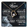 Forever Love Necklace 18K Yellow Gold Finish | 1 | Personalized To My Niece Necklace From Aunt Uncle Never Forget I Love You White Tiger Niece Birthday Graduation Christmas Customized Gift Box Message Card | teecentury