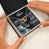 Interlocking Hearts Necklace 18K Yellow Gold Finish | 2 | Personalized To My Niece Necklace From Aunt Uncle Never Forget I Love You White Tiger Niece Birthday Graduation Christmas Customized Gift Box Message Card | teecentury