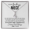 Alluring Beauty Necklace | Personalized To My Niece Necklace From Aunt Uncle You Are Forever Beautiful Niece Birthday Graduation Christmas Customized Gift Box Message Card | teecentury