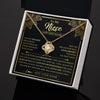Love Knot Necklace 18K Yellow Gold Finish | 2 | Personalized To My Niece Necklace From Aunt Your Biggest Fan Birthday Gifts For Niece Gifts Graduation Christmas Jewelry Customized Gift Box Message Card | teecentury.myshopify