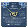 Interlocking Hearts Necklace 18K Yellow Gold Finish | 1 | Personalized To My Niece Necklace From Uncle Proud Of You Birthday Gifts For Niece Jewelry Gifts Graduation Christmas Customized Gift Box Message Card | https://teecentury.