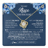 Love Knot Necklace 18K Yellow Gold Finish | 1 | Personalized To My Niece Necklace From Uncle Proud Of You Birthday Gifts For Niece Jewelry Gifts Graduation Christmas Customized Gift Box Message Card | https://teecentury.