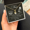 Alluring Beauty Necklace 18K Yellow Gold Finish | 2 | Personalized To My Niece Necklace From Uncle Whenever You Feel Overwhelmed Niece Pendant Jewelry Birthday Christmas Customized Message Card | teecentury