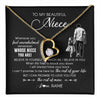 Forever Love Necklace 18K Yellow Gold Finish | 1 | Personalized To My Niece Necklace From Uncle Whenever You Feel Overwhelmed Niece Pendant Jewelry Birthday Christmas Customized Message Card | teecentury