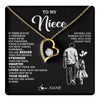 Forever Love Necklace 18K Yellow Gold Finish | 1 | Personalized To My Niece Necklace From Uncle You Are Always In Mine Beautiful Niece Jewelry Gifts Birthday Graduation Christmas With Gift Box Message Card | teecentury