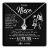 Alluring Beauty Necklace 14K White Gold Finish | 1 | Personalized To My Niece Necklace You Will Never Lose From Aunt Auntie Niece Birthday Gifts Graduation Christmas Customized Gift Box Message Card | teecentury