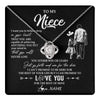 Love Knot Necklace 14K White Gold Finish | 1 | Personalized To My Niece Necklace You Will Never Lose From Uncle Niece Birthday Gifts Graduation Christmas Customized Gift Box Message Card | teecentury