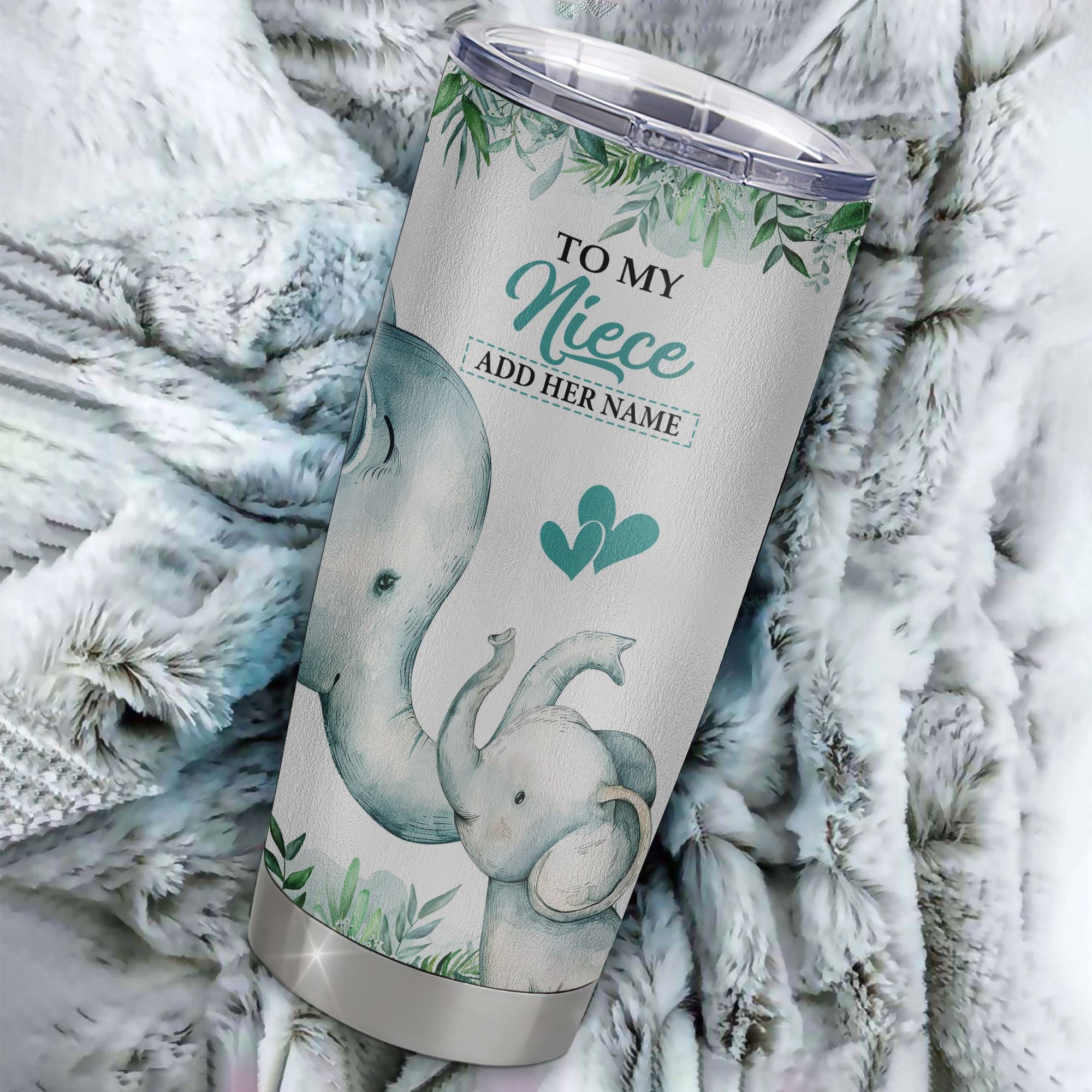 Personalized To My Niece Tumbler From Aunt Uncle Auntie You Will Never Lose Elephant Niece Birthday Gifts Graduation Christmas Custom Stainless Steel Cup Travel Mug | teecentury