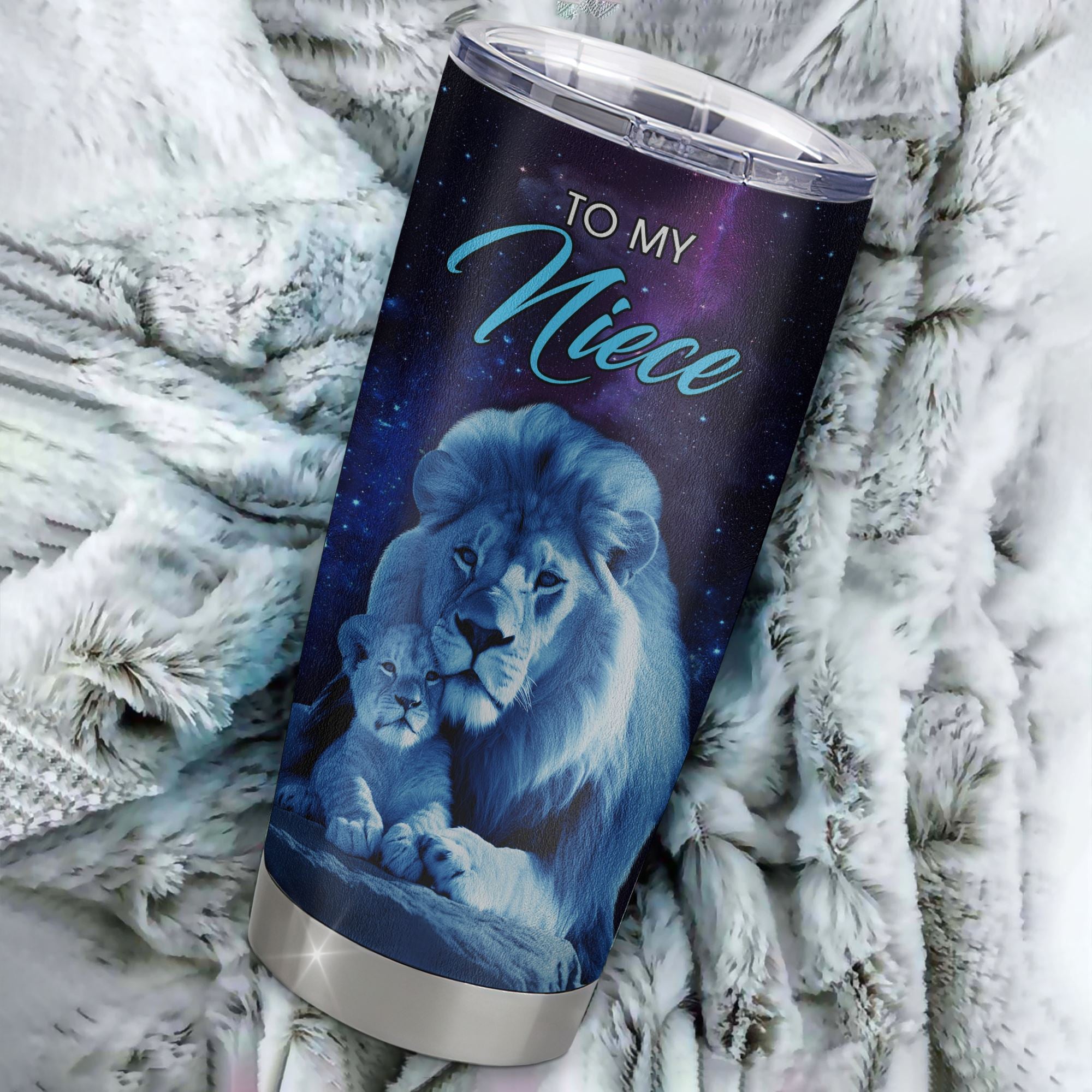 Personalized To My Niece Tumbler From Uncle Stainless Steel Cup Sometimes It's Hard Lion Niece Gift Birthday Graduation Christmas Custom Travel Mug | teecentury
