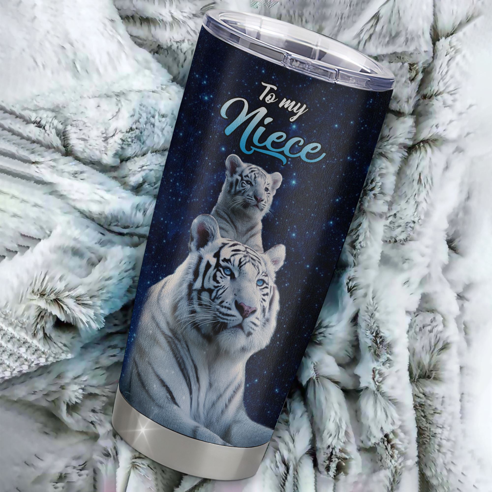 Personalized To My Niece Tumbler Gift From Aunt Uncle Auntie Stainless Steel Cup This Old Tiger Love You Niece Birthday Graduation Christmas Custom Travel Mug | teecentury
