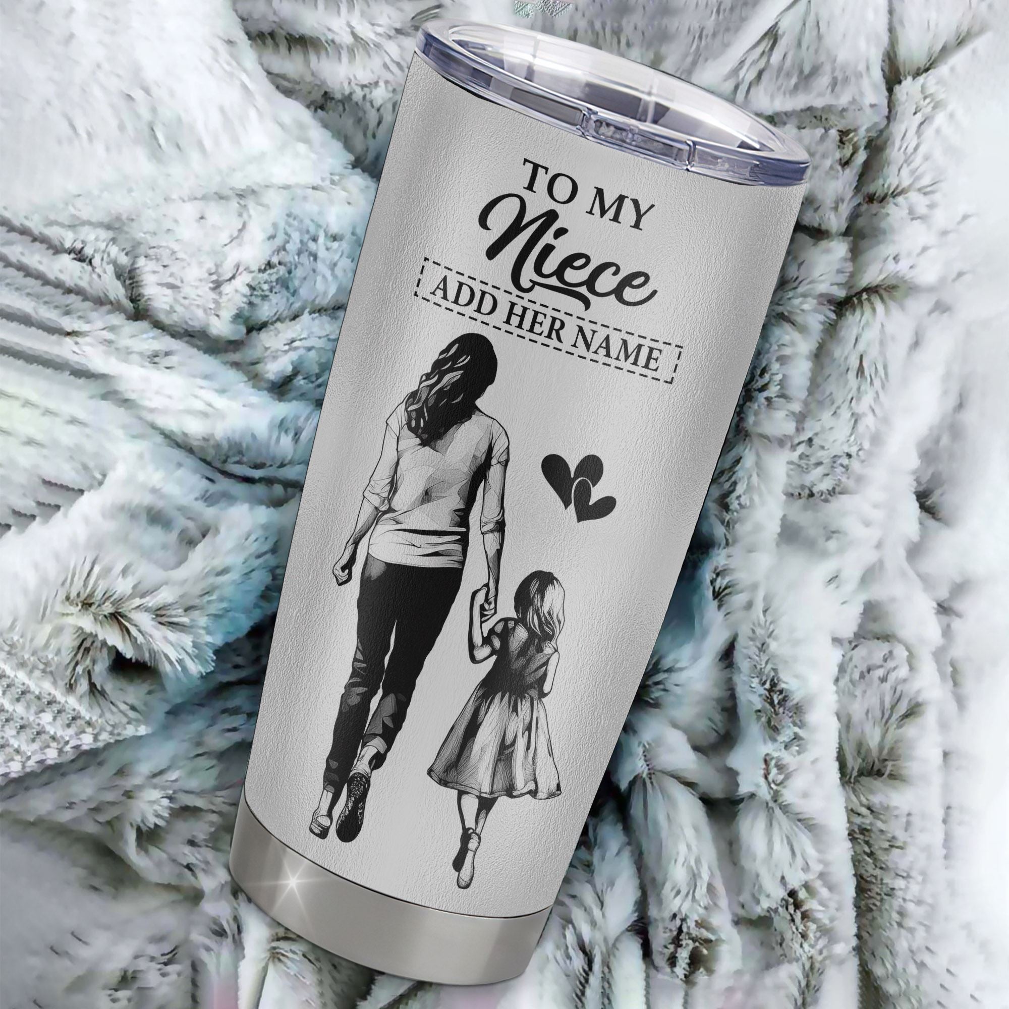 Personalized To My Niece Tumbler You Will Never Lose From Aunt Auntie Niece Birthday Gifts Graduation Christmas Custom Stainless Steel Cup Travel Mug | teecentury