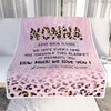 Personalized To My Nonna Gifts From Granddaughter Grandson Blanket Pink Leopard Happy Birthday Gifts For Nonna Mothers Day Christmas Customized Fleece Blanket | teecentury