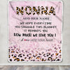 Personalized To My Nonna Gifts From Granddaughter Grandson Blanket Pink Leopard Happy Birthday Gifts For Nonna Mothers Day Christmas Customized Fleece Blanket | teecentury