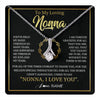 Alluring Beauty Necklace 14K White Gold Finish | 1 | Personalized To My Nonna Gifts Necklace From Granddaughter Grandson Grateful Thank You Nonna Birthday Mothers Day Christmas Customized Gift Box Message Card | teecentury