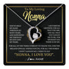 Forever Love Necklace 14K White Gold Finish | 1 | Personalized To My Nonna Gifts Necklace From Granddaughter Grandson Grateful Thank You Nonna Birthday Mothers Day Christmas Customized Gift Box Message Card | teecentury