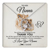 Forever Love Necklace 14K White Gold Finish | 1 | Personalized To My Nonna Necklace From Granddaughter Grandson Thank You Lion Nonna Gift For Mothers Day Birthday Gift Christmas For Nonna Gift Box Message Card | teecentury