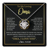 Love Knot Necklace 14K White Gold Finish | 1 | Personalized To My Oma Gifts Necklace From Granddaughter Grandson Grateful Thank You Oma Birthday Mothers Day Christmas Customized Gift Box Message Card | teecentury