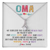Alluring Beauty Necklace 14K White Gold Finish | 1 | Personalized To My Oma Necklace From Grandkids Granddaughter We Squeezed This Necklace Oma Birthday Mothers Day Christmas Customized Gift Box Message Card | teecentury
