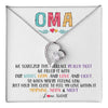 Forever Love Necklace 14K White Gold Finish | 1 | Personalized To My Oma Necklace From Grandkids Granddaughter We Squeezed This Necklace Oma Birthday Mothers Day Christmas Customized Gift Box Message Card | teecentury