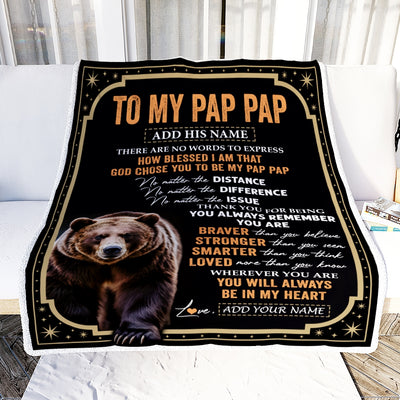 Personalized To My Pap Pap Gifts For Birthday From Grandson Grandkids Inspirational Bear Gifts For Pap Pap  Blanket Birthday Idea Fathers Day Fleece Blanket | teecentury