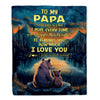 Personalized To My Papa Gifts Blanket From Grandson Grandkids I Love You Bear Papa Birthday Gifts Present For Fathers Day Christmas Customized Fleece Blanket | teecentury