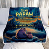 Personalized To My Papaw Gifts Blanket From Grandson Grandkids I Love You Bear Papaw Birthday Gifts Present For Fathers Day Christmas Custom Fleece Blanket | teecentury