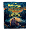 Personalized To My Pawpaw Gifts Blanket From Grandson Grandkids I Love You Bear Pawpaw Birthday Gifts Present For Fathers Day Christmas Custom Fleece Blanket | teecentury