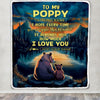 Personalized To My Poppy Gifts Blanket From Grandson Grandkids I Love You Bear Poppy Birthday Gifts Present For Fathers Day Christmas Custom Fleece Blanket | teecentury