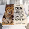 Personalized To My Pops Blanket From Grandson Granddaughter You Are The Greatest Lion Pops Birthday Gifts Fathers Day Christmas Customized Fleece Blanket | teecentury