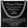 Cuban Link Chain Necklace Stainless Steel | 1 | Personalized To My Promise Necklace For Boyfiend I Love You Gift Ideas For Boyfriend Birthday Anniversary Day Christmas Customized Gift Box Message Card | teecentury