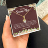 Alluring Beauty Necklace 18K Yellow Gold Finish | Personalized To My Second Mom Necklace Sweet Wonderful Mother In Law Stepmother Stepmom Jewelry Birthday Mothers Day Christmas Customized Gift Box Message Card | teecentury