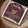 Interlocking Hearts Necklace 18K Yellow Gold Finish | Personalized To My Second Mom Necklace Sweet Wonderful Mother In Law Stepmother Stepmom Jewelry Birthday Mothers Day Christmas Customized Gift Box Message Card | teecentury